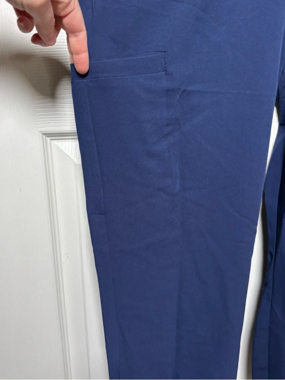 Mandala Jumpsuit Scrubs Womens XL Blue Pockets Woven Equa-Tek Full Zip Jogger - Picture 13 of 15